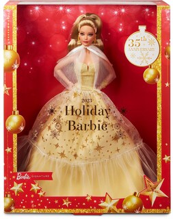 Foto 1 | Foto 1 | Muñeca Barbie Signature Holiday 2023 Con Vestido Dorado, 35 Aniversario. - Venta Internacional.