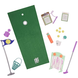 Foto 1 | Foto 1 | Set De Minigolf Con Purpurina Para Niñas Con Puntajes Que Brillan Para Muñecas De 36,8 Cm - Venta Internacional.