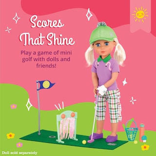 Foto 2 | Foto 2 | Set De Minigolf Con Purpurina Para Niñas Con Puntajes Que Brillan Para Muñecas De 36,8 Cm - Venta Internacional.