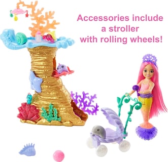 Foto 6 | Foto 6 | Set De Juego Barbie Mermaid Power Con Muñeca Chelsea Y 4 Mascotas - Venta Internacional.