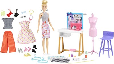 Foto 1 | Foto 1 | Muñeca Barbie De Diseñadora De Moda Con Más De 25 Accesorios Y Estudio - Venta Internacional.