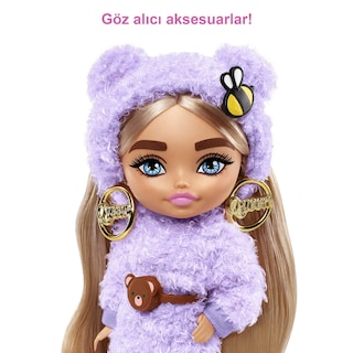 Foto 5 | Foto 5 | Minimuñeca Barbie Extra #4 De 14 Cm Con Soporte Y Accesorios - Venta Internacional.
