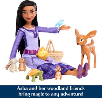 Foto 3 | Foto 3 | Set De Juguetes Mattel Disney Wish Woodland Animals Of Rosas Con Asha - Venta Internacional.