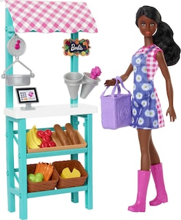 Foto 1 | Foto 1 | Playset Barbie Careers Farmers Market Con Muñeca Morena - Venta Internacional.