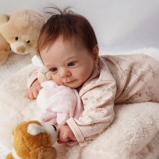 Foto 5 | Foto 5 | Muñeca Reborn Baby Girl Brags Claire De 18 Pulgadas Con Cabello Castaño - Venta Internacional.