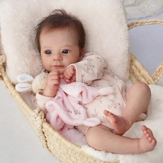 Foto 6 | Foto 6 | Muñeca Reborn Baby Girl Brags Claire De 18 Pulgadas Con Cabello Castaño - Venta Internacional.