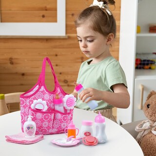Foto 4 | Foto 4 | Set De Alimentación Para Muñecas Babeside Con Bolsa De Pañales, Biberones, 15 Unidades - Venta Internacional.