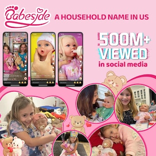 Foto 6 | Foto 6 | Muñeca Reborn Babeside Relike Girl De 43 Cm Con Accesorio - Venta Internacional.