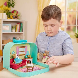 Foto 2 | Foto 2 | Sala De Estar Playset Li'l Woodzeez Con Maleta De Viaje Para Más De 3 Años - Venta Internacional.