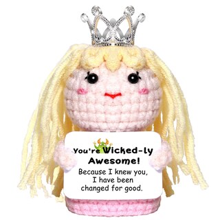 Foto 1 | Foto 1 | Muñeca Aicase Wicked Glinda La Malvada Bruja Del Oeste Tejida A Ganchillo Rosa - Venta Internacional.