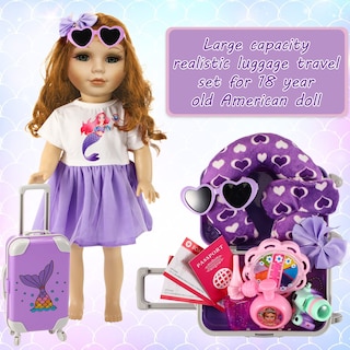 Foto 5 | Foto 5 | Set De Equipaje De Viaje Para Muñecas Skylety Para Muñecas De 18 Pulgadas - Venta Internacional.