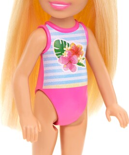 Foto 3 | Foto 3 | Muñeca Pequeña Barbie Chelsea Con Traje De Baño A Rayas Y Estampado Floral - Venta Internacional.