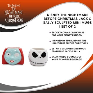 Foto 7 | Foto 7 | Set De Minitazas Disney The Nightmare Before Christmas Jack & Sally - Venta Internacional.