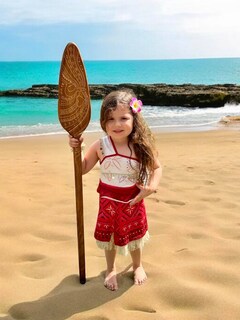 Foto 2 | Foto 2 | Disfraz De Madera En Canoa, Remo, Inspirado En Moana 2, De 4 Pies Para Niños - Venta Internacional.