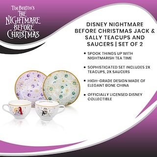 Foto 7 | Foto 7 | Set De Tazas De Té Y Platillos Disney The Nightmare Before Christmas - Venta Internacional.