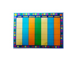 Póster Didáctico Grande: Planificador Semanal 50 X 70 cm