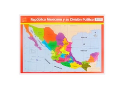 Póster Didáctico Chico: Republica Mexicana y Su División Política 35 X 50 cm