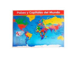 Póster Didáctico Grande: Países y Capitales del Mundo (50x70 cm)