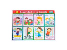 Póster Didáctico Grande: Seguridad en la Escuela 50 X 70 cm