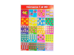 Póster Didáctico Grande: Números 1 al 20 (50x70 cm)