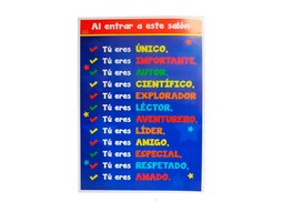 Póster Didáctico Grande: Al Entrar Al Salón 50 X 70 cm
