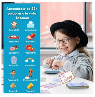 Foto 3 | Foto 3 | Juguetes Educativos Tarjetas Alfabetizacion Español e Ingles Azul