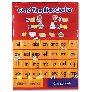 Foto 1 | Foto 1 | Gráfico De Bolsillo | Recursos De Aprendizaje | Word Families Center Abc - Venta Internacional.