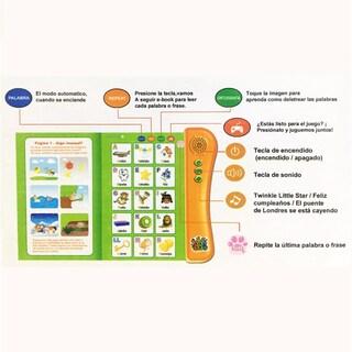 Foto 4 | Foto 4 | Libro De Aprendizaje Electrónico Libro Electrónico Con Sonido Para Niños De Más De 3 Años - Venta Internacional.