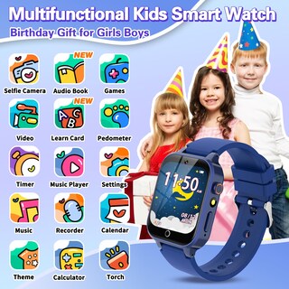 Foto 2 | Foto 2 | Reloj Inteligente Vakzovy Kids Con 26 Juegos De Rompecabezas, Cámara Hd Mp3 - Venta Internacional.