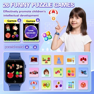 Foto 3 | Foto 3 | Reloj Inteligente Vakzovy Kids Con 26 Juegos De Rompecabezas, Cámara Hd Mp3 - Venta Internacional.