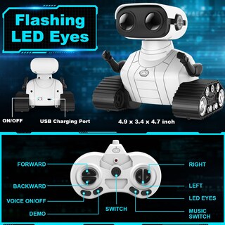 Foto 4 | Foto 4 | Robot Rc Recargable Robot Toy Para Niños Con Control Remoto - Venta Internacional
