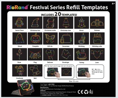 Foto 7 | Foto 7 | Plantillas De Recarga Para Panel Led Magic Light Up Board, 20 Unidades - Venta Internacional.