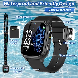 Foto 4 | Foto 4 | Reloj Inteligente Cosjoype con Juegos y Cámara Dual HD Resistente al Agua para Niños - Venta Internacional