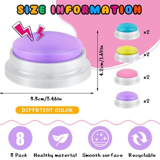 Foto 2 | Foto 2 | Answer Buzzers Honoson Grabables, 8 Piezas, Para Un Programa De Juegos - Venta Internacional.