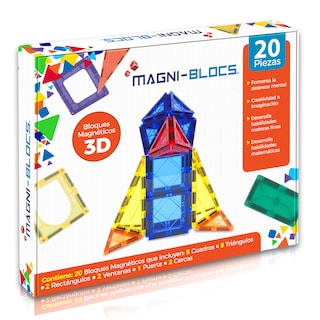 Foto 1 | Foto 1 | Juego de Bloques de Construcción Kids House Multicolor Magnéticos con 20 Piezas