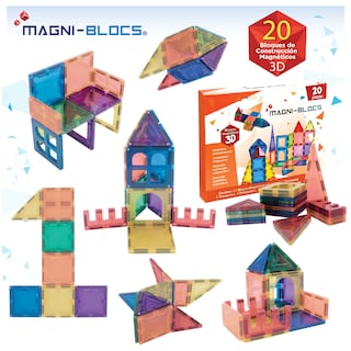 Foto 4 | Foto 4 | Juego de Bloques de Construcción Kids House Multicolor Magnéticos con 20 Piezas