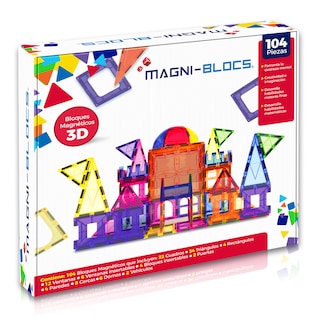Foto 1 | Foto 1 | Juego de Bloques de Construcción Magnéticos con 104 Piezas