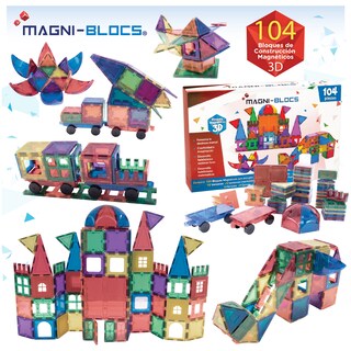 Foto 2 | Foto 2 | Juego de Bloques de Construcción Magnéticos con 104 Piezas
