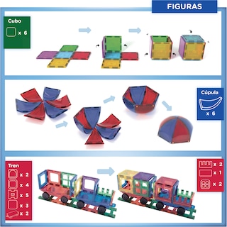 Foto 5 | Foto 5 | Juego de Bloques de Construcción Magnéticos con 104 Piezas