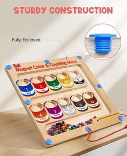 Foto 2 | Foto 2 | Venta Internacional - Laberinto Magnético De Colores Y Números - Montessori Toy Gamenote