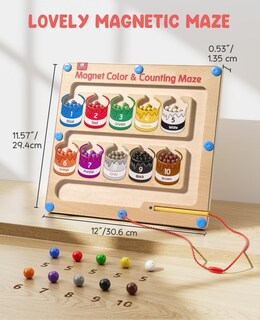 Foto 6 | Foto 6 | Venta Internacional - Laberinto Magnético De Colores Y Números - Montessori Toy Gamenote
