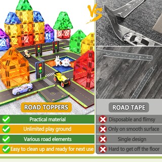 Foto 3 | Foto 3 | Venta Internacional - Juego De Azulejos Magnéticos Soyee De Building Toys Para Carretera, 56 Piezas