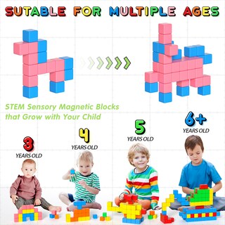 Foto 5 | Foto 5 | Venta Internacional - Bloques Magnéticos Apluses 42 Unidades Para Niños De 3 A 8 Años Con Almacenamiento