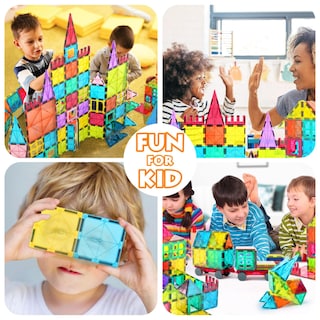 Foto 7 | Foto 7 | Venta Internacional - Set De Construcción De Azulejos Magnéticos Jasonwell Con Imán 3d Para Niños