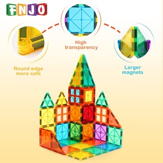 Foto 5 | Foto 5 | Bloques De Construcción Magnéticos Fnjo Magnetic Tiles 64pcs - Venta Internacional.
