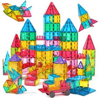 Foto 1 | Foto 1 | Juego De Bloques De Construcción Con Azulejos Magnéticos Jasonwell, 65 Piezas, Niños A Partir De 3 A - Venta Internacional.