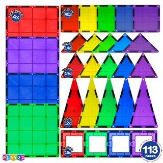 Foto 5 | Foto 5 | Juego Avanzado de Bloques de Construcción con Mosaicos Magnéticos Play22 113 Piezas - Venta Internacional