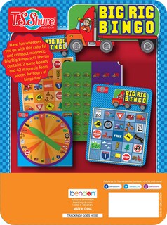 Foto 2 | Foto 2 | Juego De Bingo Bendon Ts Shure Big Rig Trucks Con Lata Magnética - Venta Internacional.