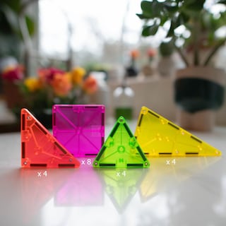 Foto 2 | Foto 2 | Set De Construcción Magnética Magna-tiles Color Shop Neon, 20 Piezas - Venta Internacional.