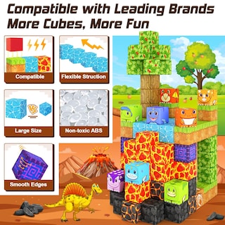 Foto 2 | Foto 2 | Bloques Magnéticos, Dinosaurios, Juguetes, Coodoo Build Mine Magnet World - Venta Internacional.